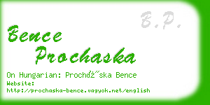 bence prochaska business card